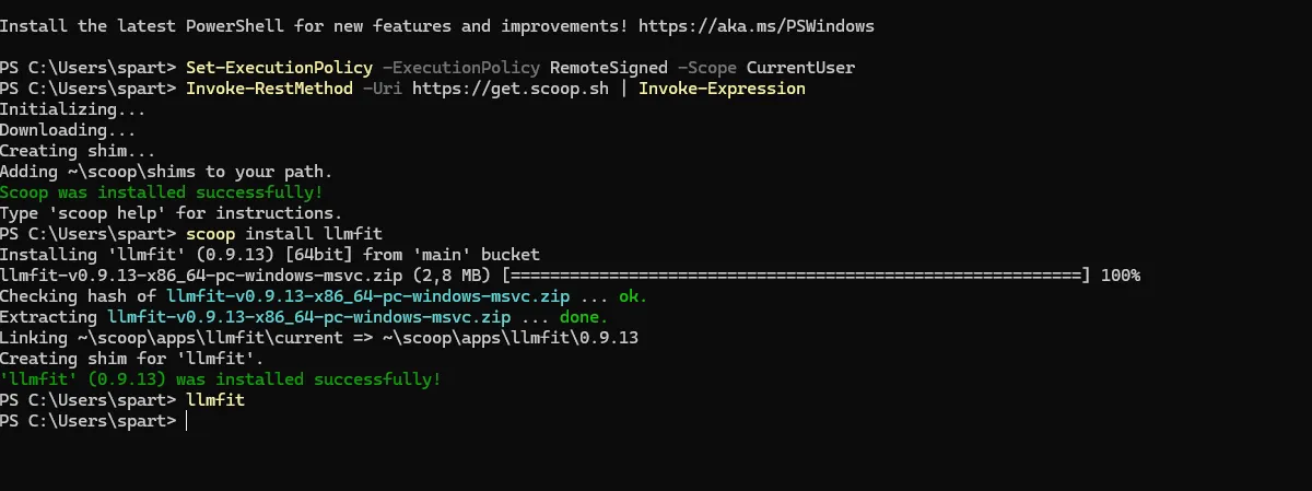 Windows installation with Scoop